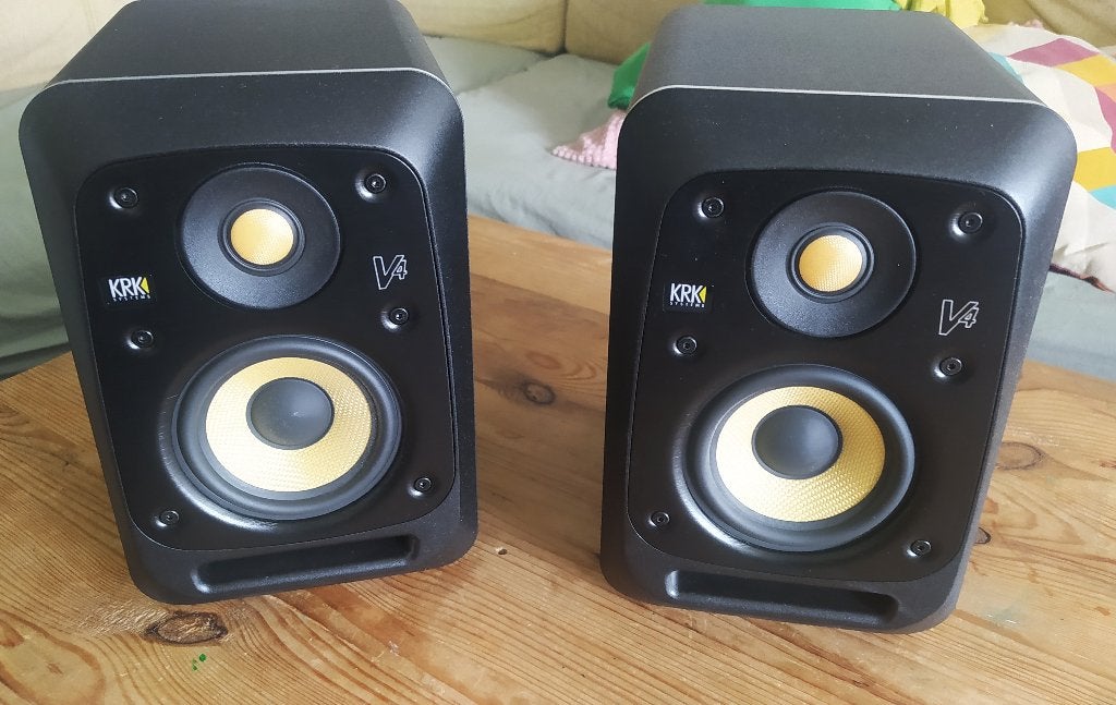 2 KRK V4S4 Monitors - Zo goed als nieuw -, Audio, Tv en Foto, Luidsprekerboxen, Ophalen, Nieuw, Studiomonitor, KRK