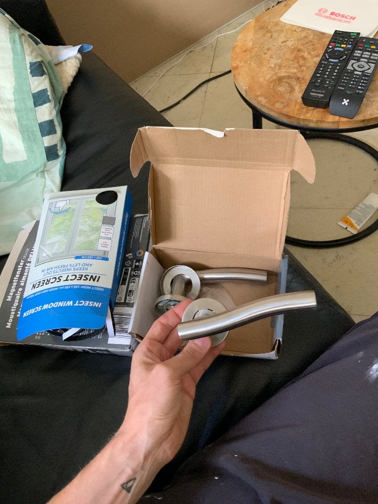 Gratis deurklink en muggengaas, Ophalen, Gebruikt