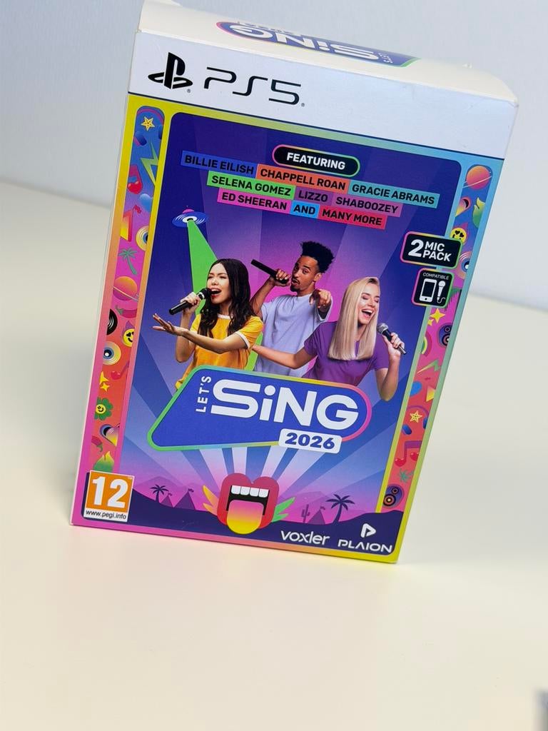 Let’s Sing 2026 PS5 + 2 Mic’s Microfoons NIEUW playstation 5, Games en Spelcomputers, Games | Sony PlayStation 5, Nieuw, Muziek