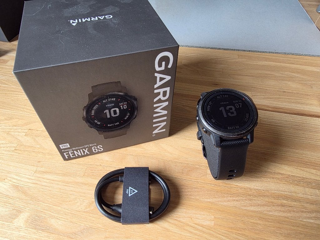 Garmin Fenix 6S Pro 42mm sporthorloge, Gebruikt, Zwart, Garmin, Ophalen of Verzenden