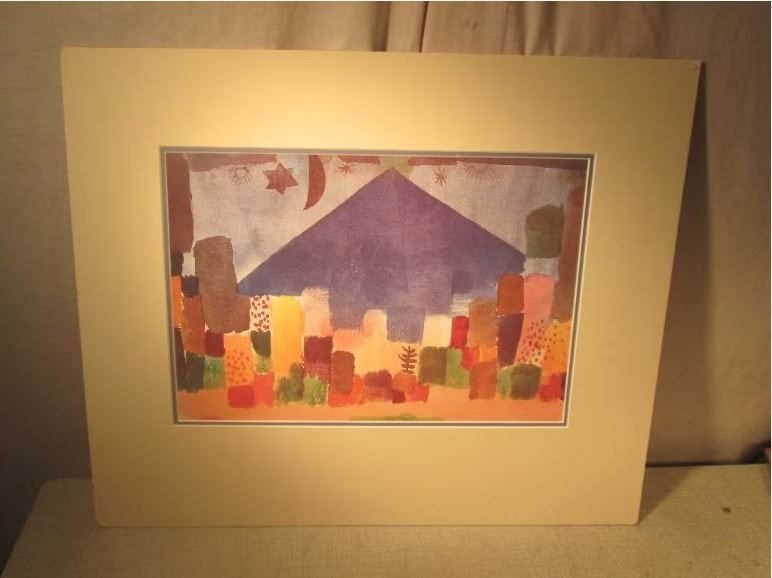 Prachtige Abstracte Artprint 'Zon Ster Maan' - Paul Klee, Ophalen of Verzenden, Zo goed als nieuw, Print, Oorspronkelijke maker