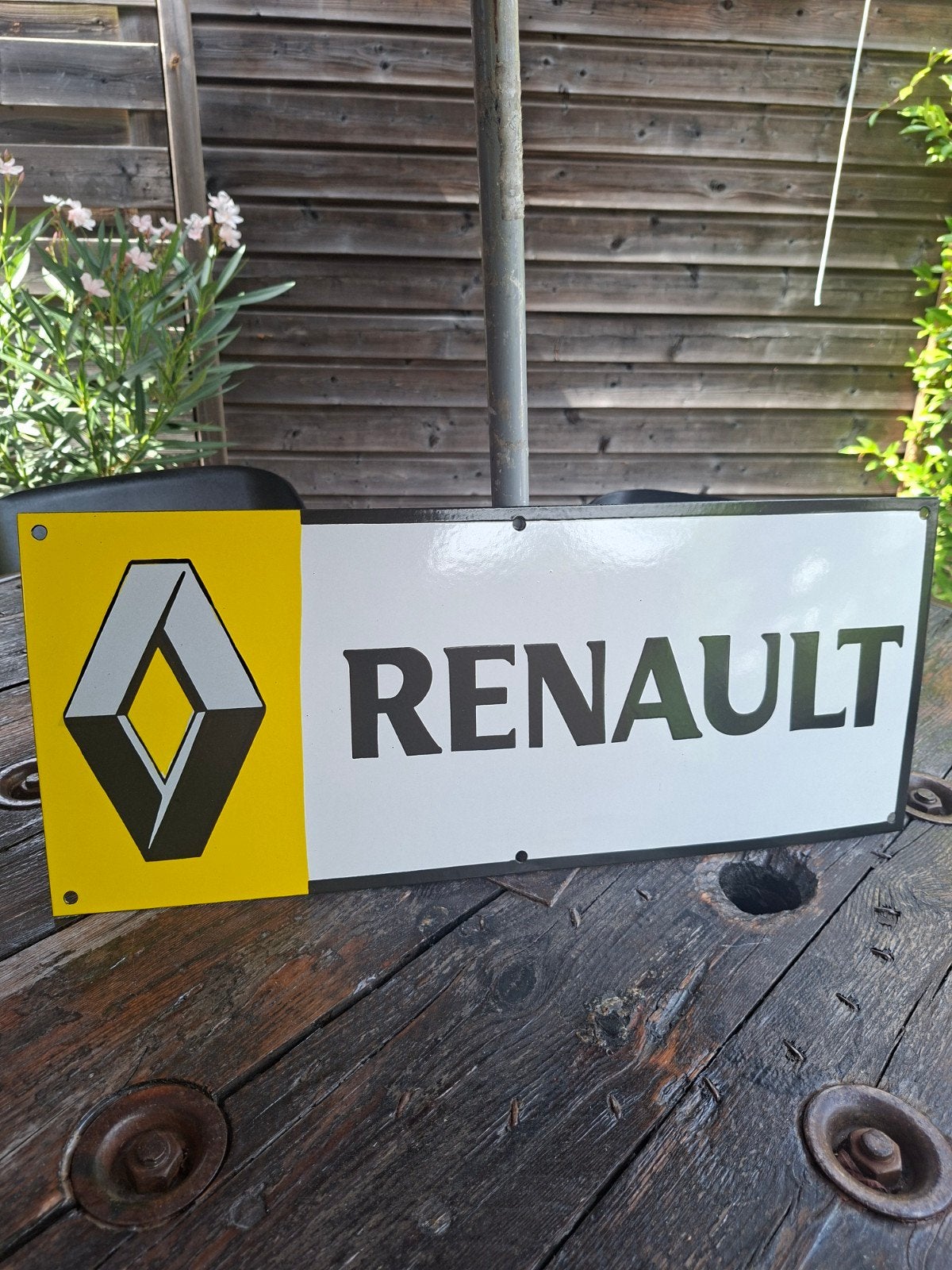 Panneau publicitaire émaillé Renault, Enlèvement ou Envoi, Panneau publicitaire