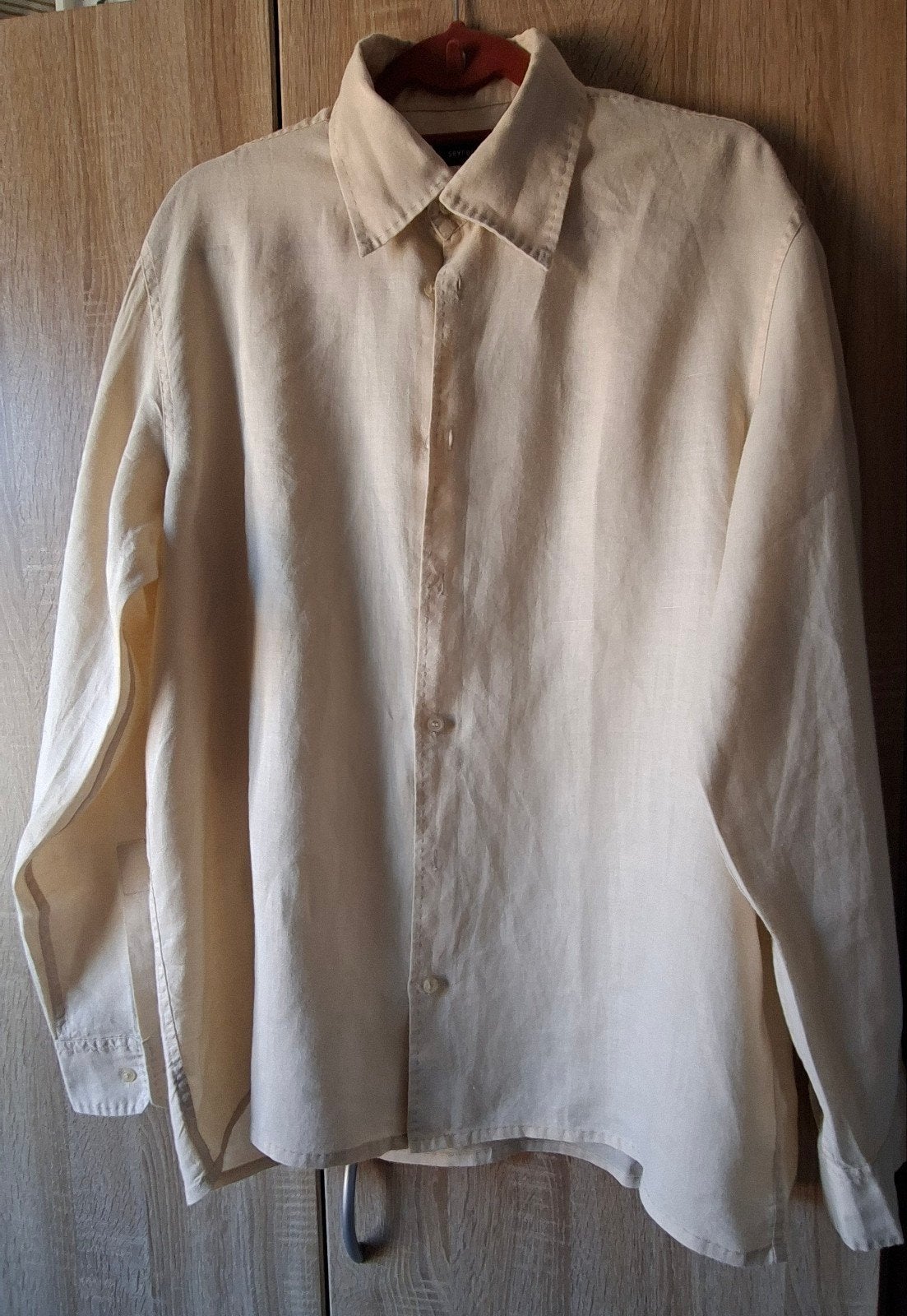 Stijlvol beige herenhemd / overhemd Sevres - Maat L, Kleding | Heren, Ophalen of Verzenden, Gedragen, Beige, Sevres
