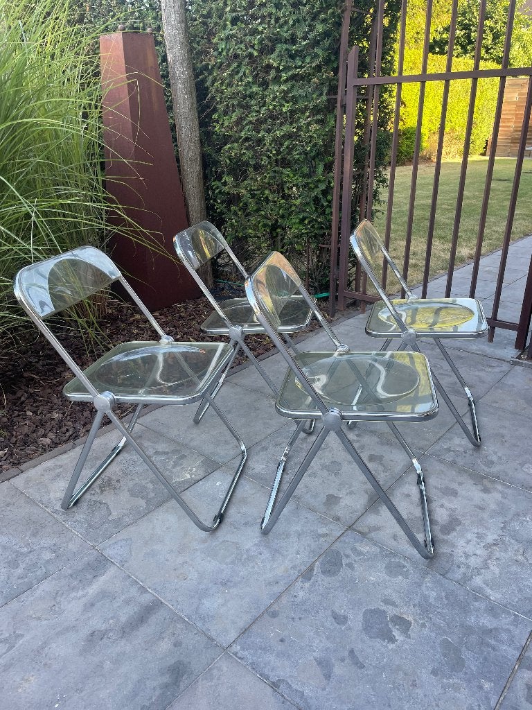 Castelli PLIA chairs (4), Ophalen, Gebruikt, Metaal, Vier