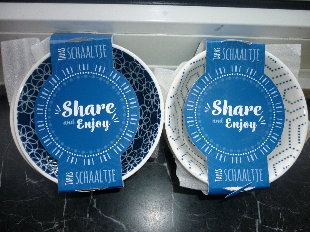 4 tappas schaaltjes, Ophalen of Verzenden, Nieuw, Aardewerk