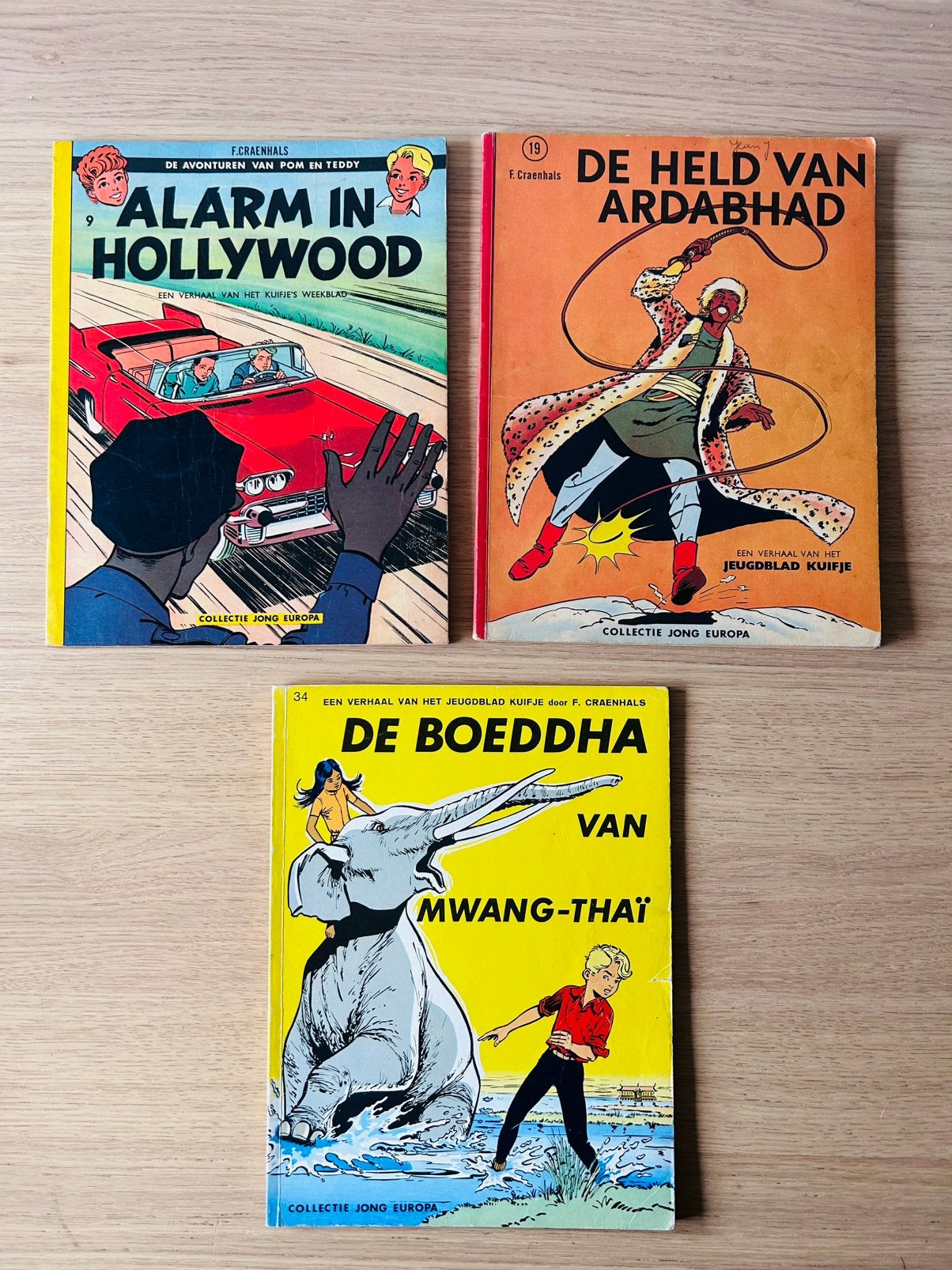 3x Pom en Teddy - Collectie Jong Europa nrs 9, 19 en 34, Boeken, Humor, Ophalen of Verzenden, Gelezen