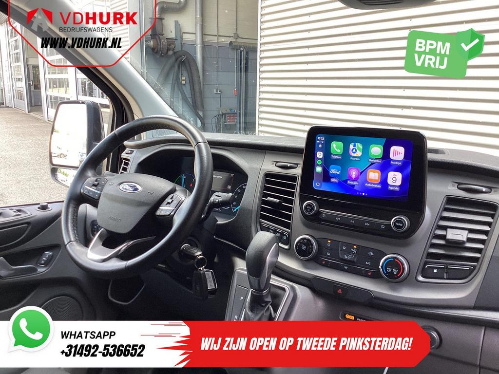 Ford Transit Custom 1.0 130 pk PHEV Trend Bi-Xenon/ Carplay/, Auto's, Bestelwagens en Lichte vracht, Automaat, Zwart, Bedrijf