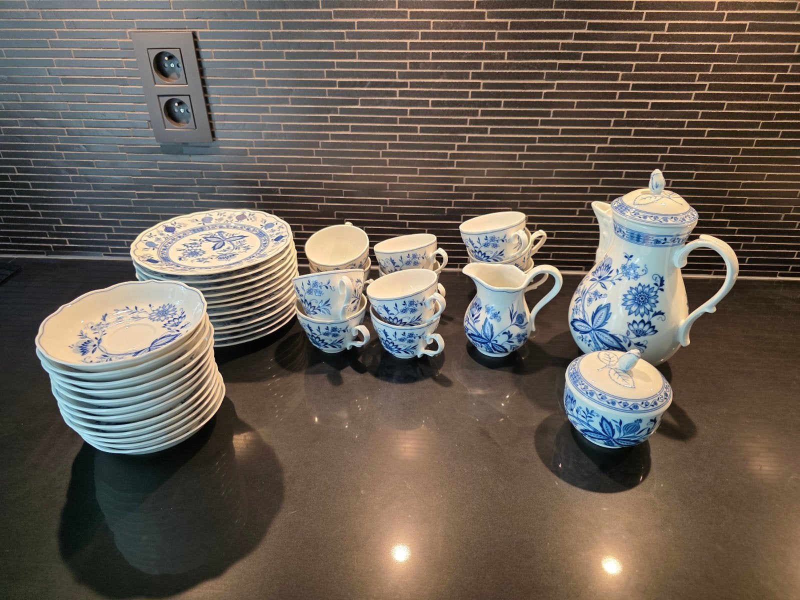 koffieservies Zwiebelmunster echt cobalt, Ophalen