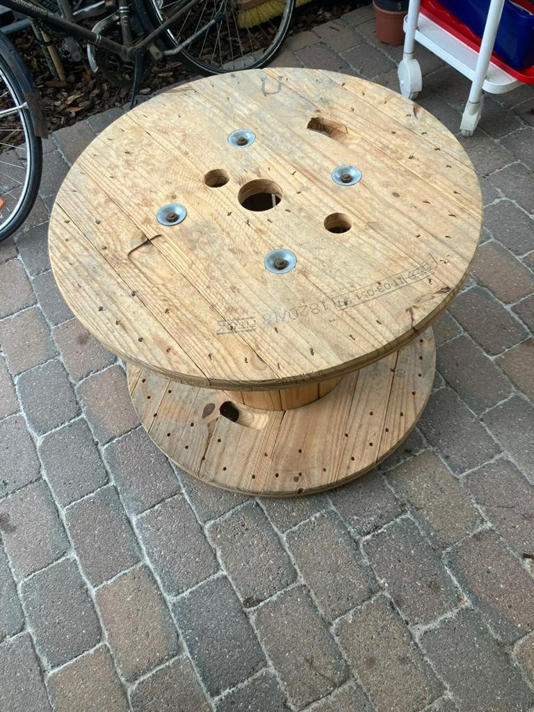 Houten bobijn, Ophalen, Gebruikt