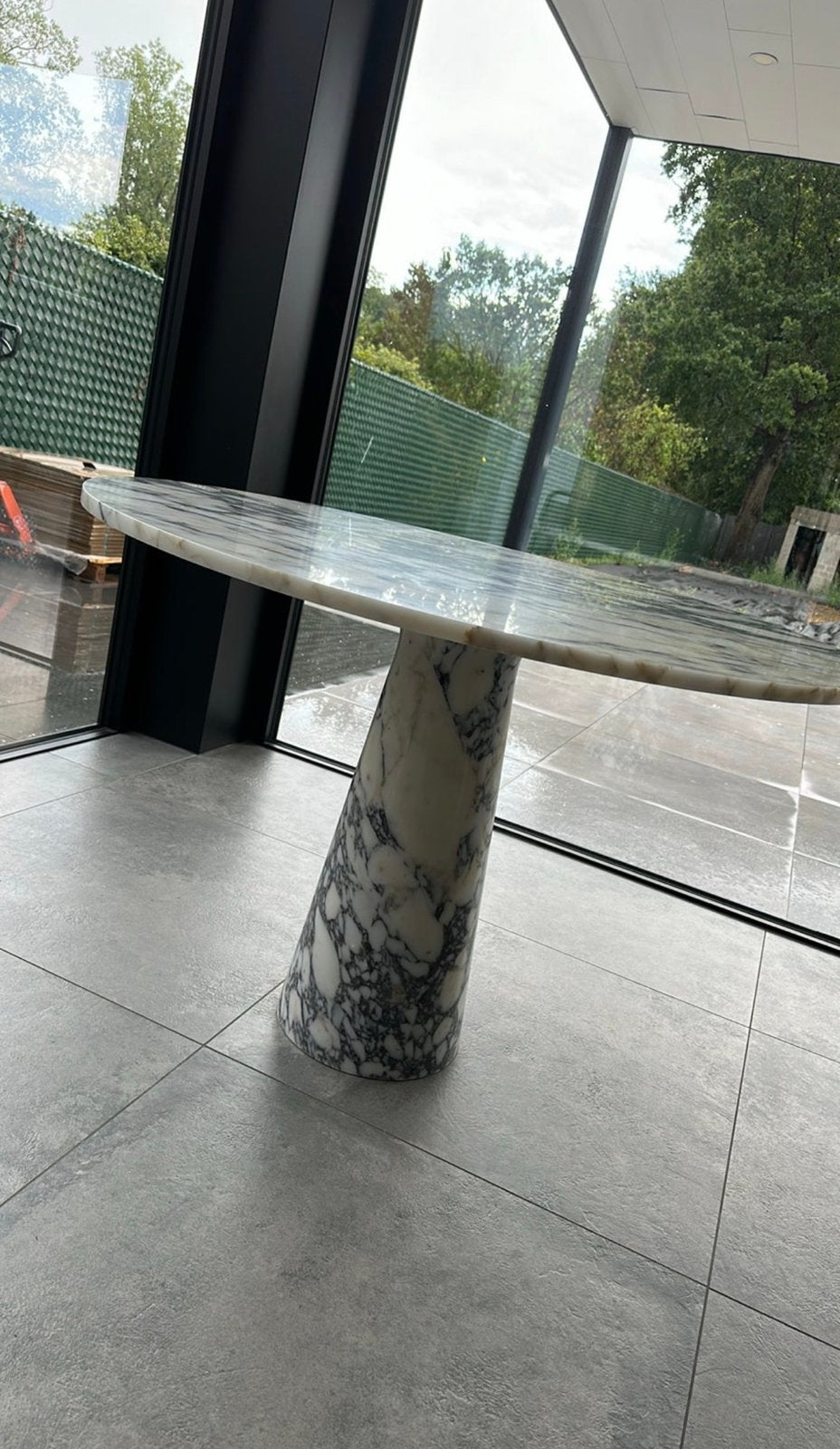 Volle marmer natuursteen eettafel 110cm, Huis en Inrichting, Woonaccessoires | Zuilen en Pilaren, Ophalen, Zo goed als nieuw