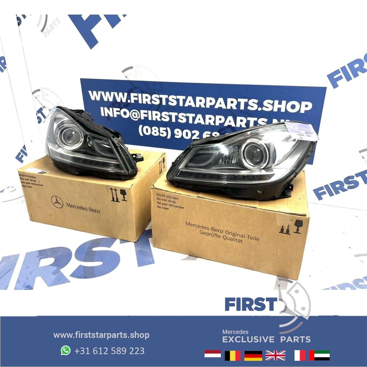 W204 C204 C63 AMG ILS KOPLAMPEN SET LINKS + RECHTS Mercedes, Utilisé, -, -, Enlèvement ou Envoi
