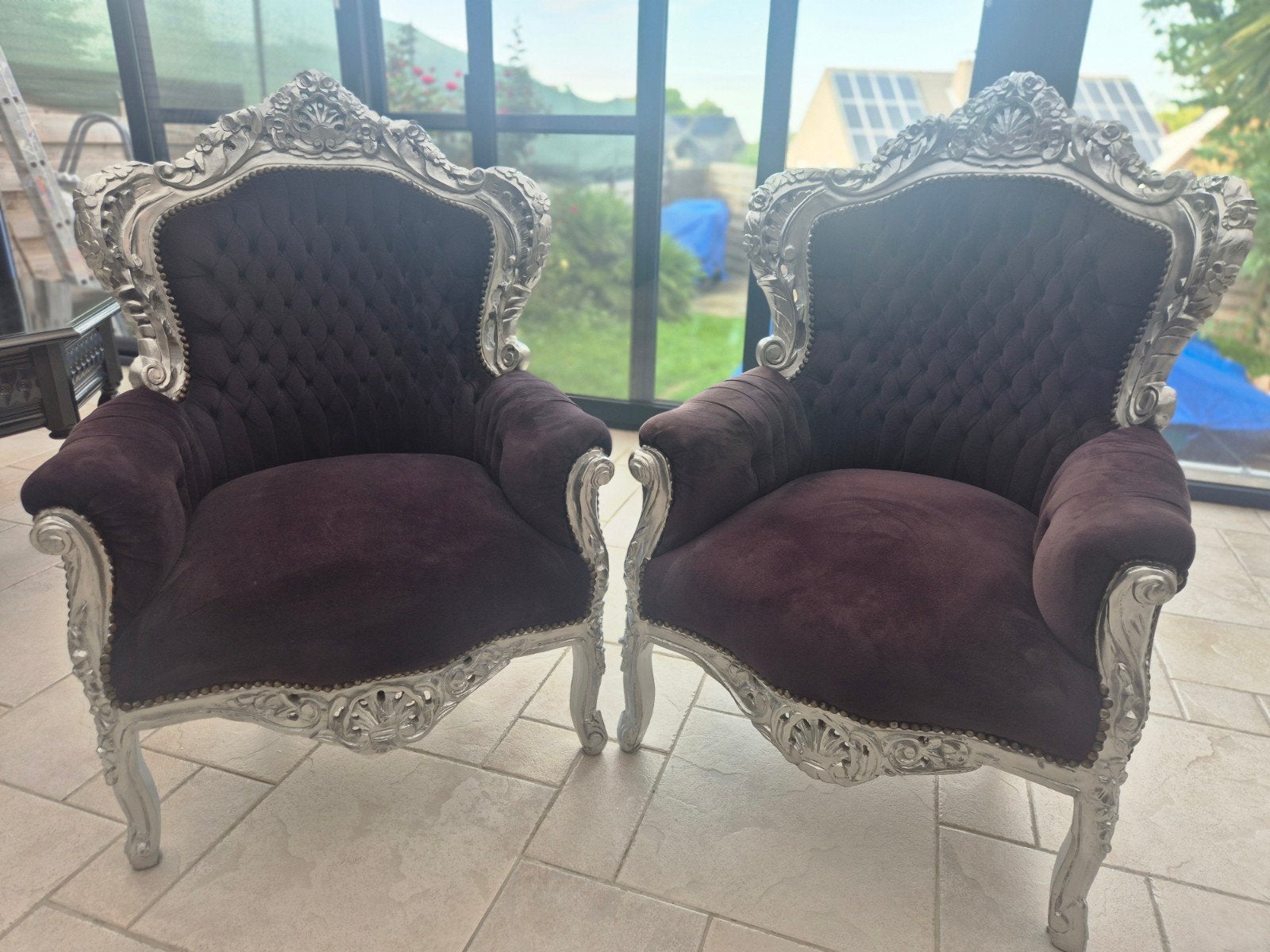 2 chaises style baroque, Antiquités & Art, Enlèvement