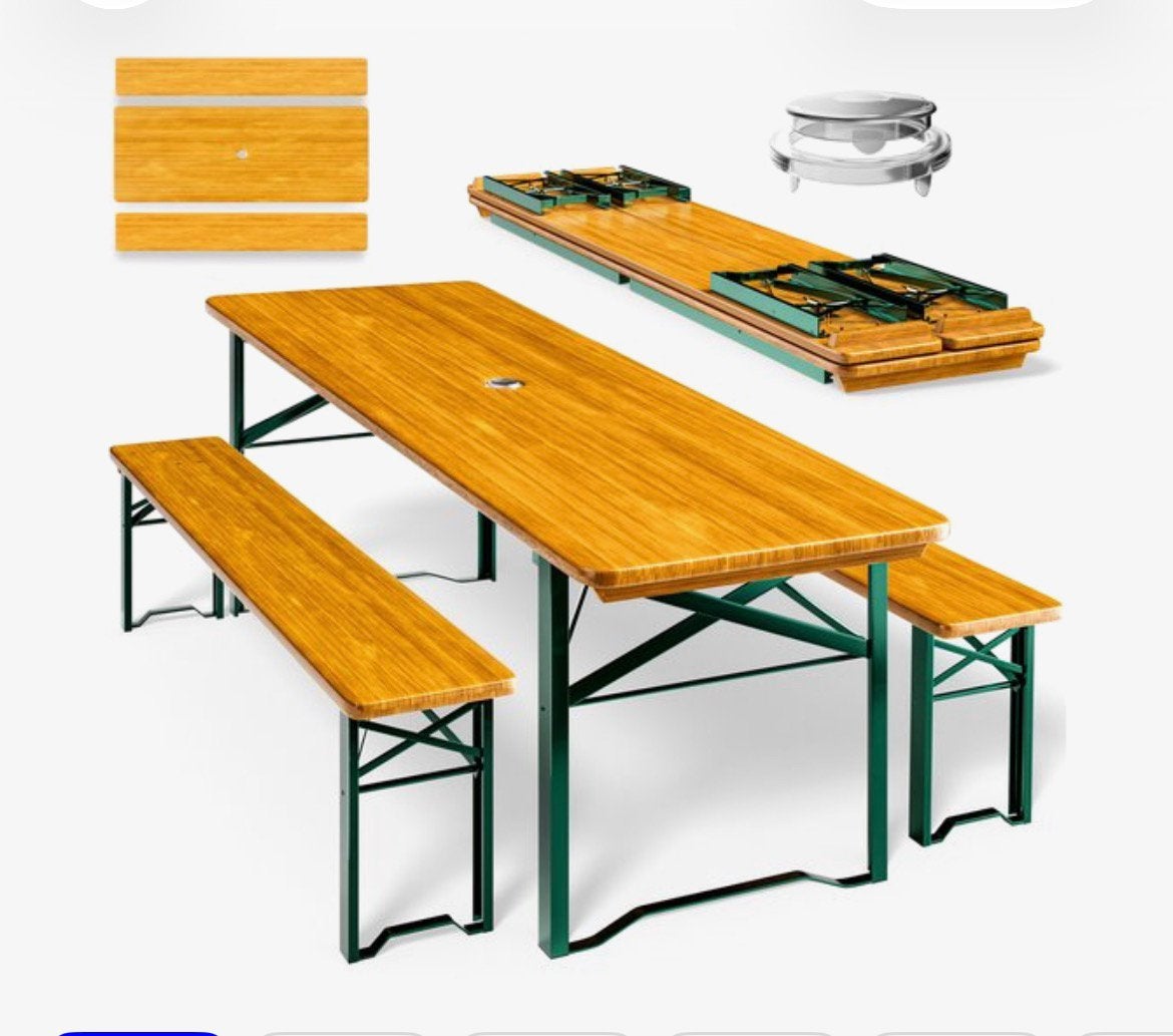 Picknicktafel, Ophalen, Gebruikt