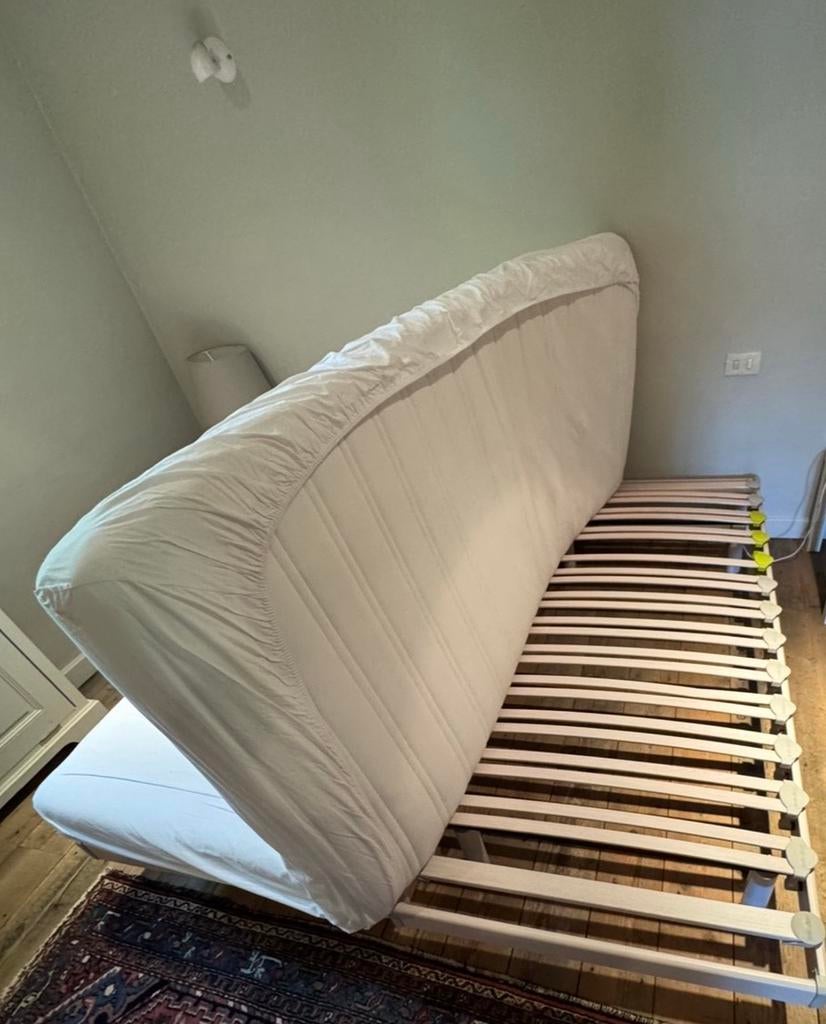 Complete Lattoflex slaapkamer – 2 bedden + lattenbodems, Huis en Inrichting, Slaapkamer | Bedden, Ophalen, Zo goed als nieuw