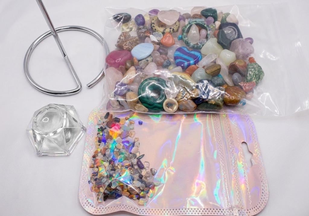 DIY  groot lot edelstenen, Ophalen of Verzenden, Mineraal