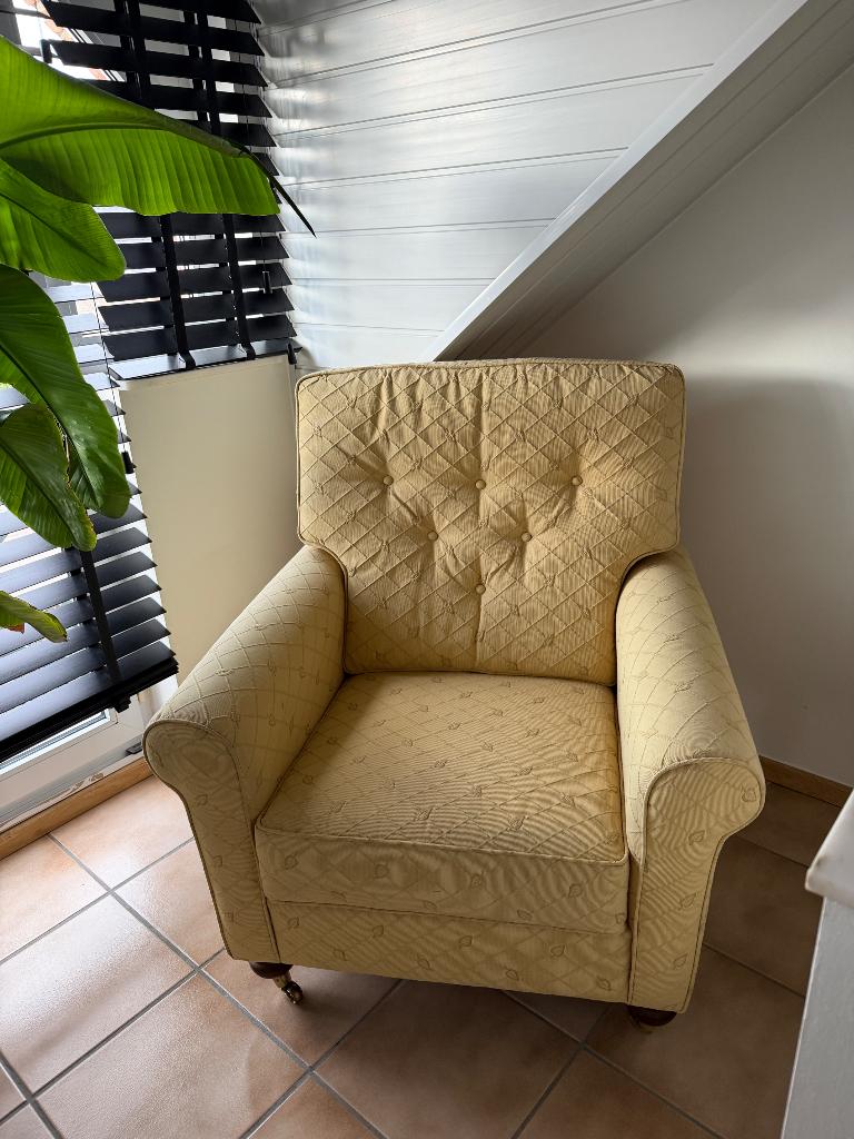 fauteuil- zetel, Ophalen, Gebruikt, Eenpersoons, Rechte bank