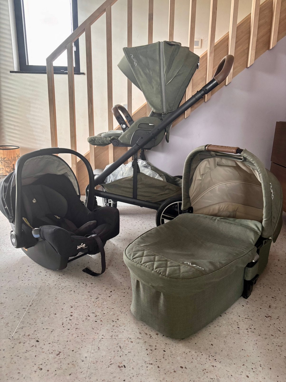 Nuna mixx next en Joie Gemm autostoel, Autres marques, Poussette combi, Enlèvement, Pneus