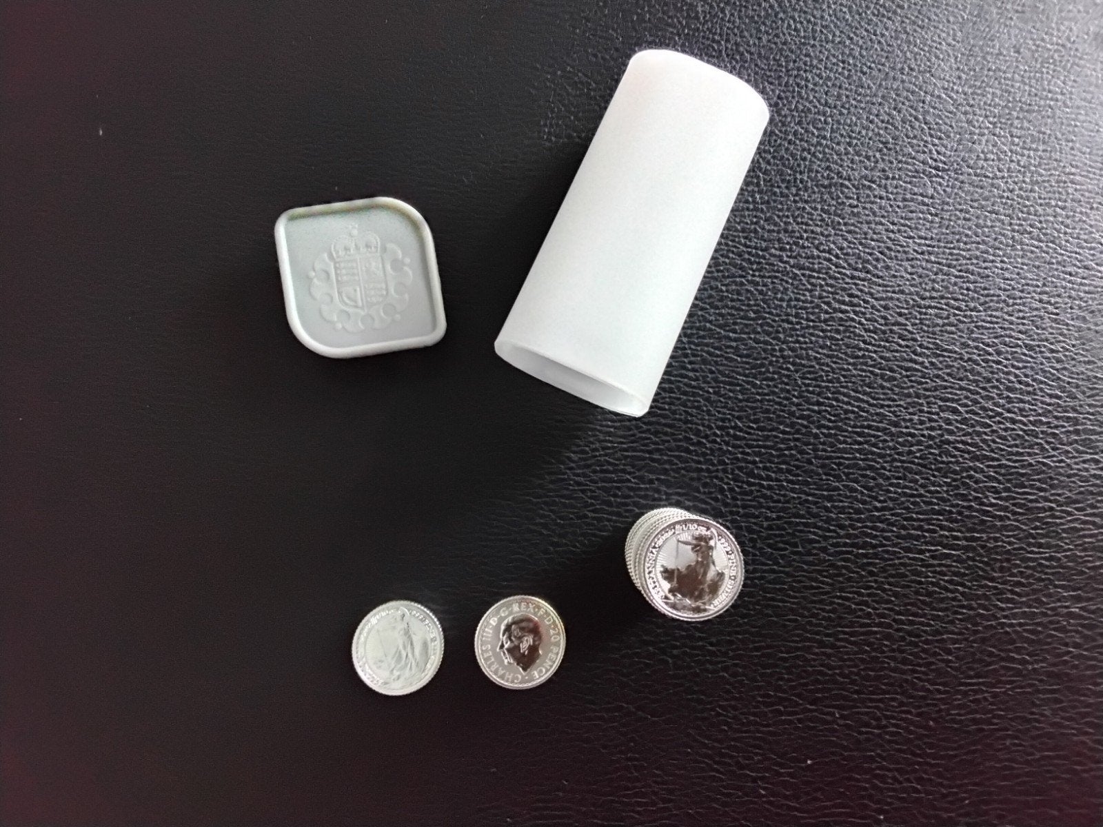 6x..... tube #Britannia 2026 zilver #1/10 ounce BU kwaliteit, Ophalen of Verzenden, Zilver