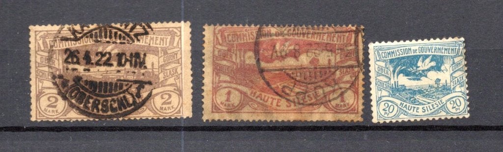 Haute-Silésie 3 timbres, Envoi