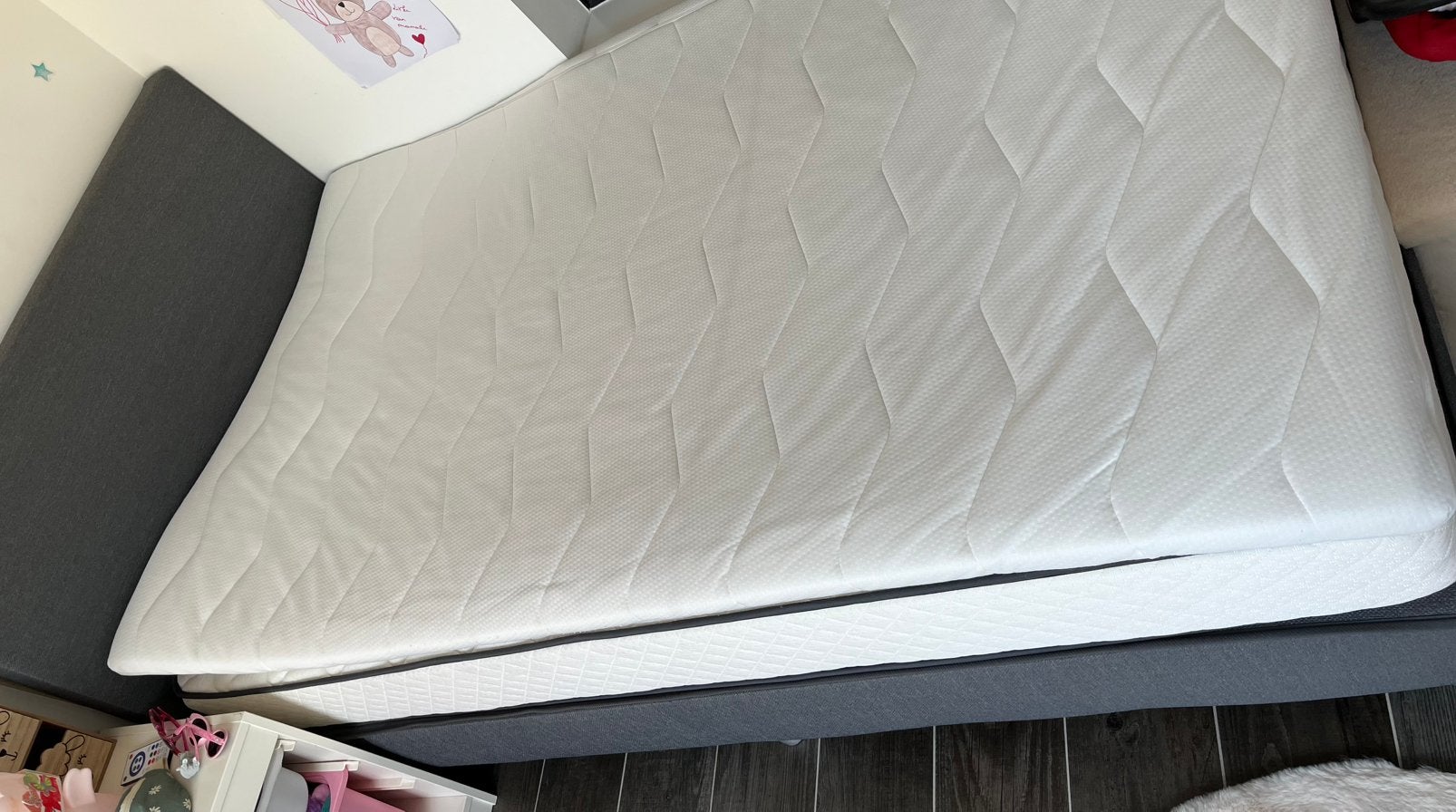 Bed 120x200 nieuwstaat + matras + topper!, Ophalen, Zo goed als nieuw, Twijfelaar, 120 cm
