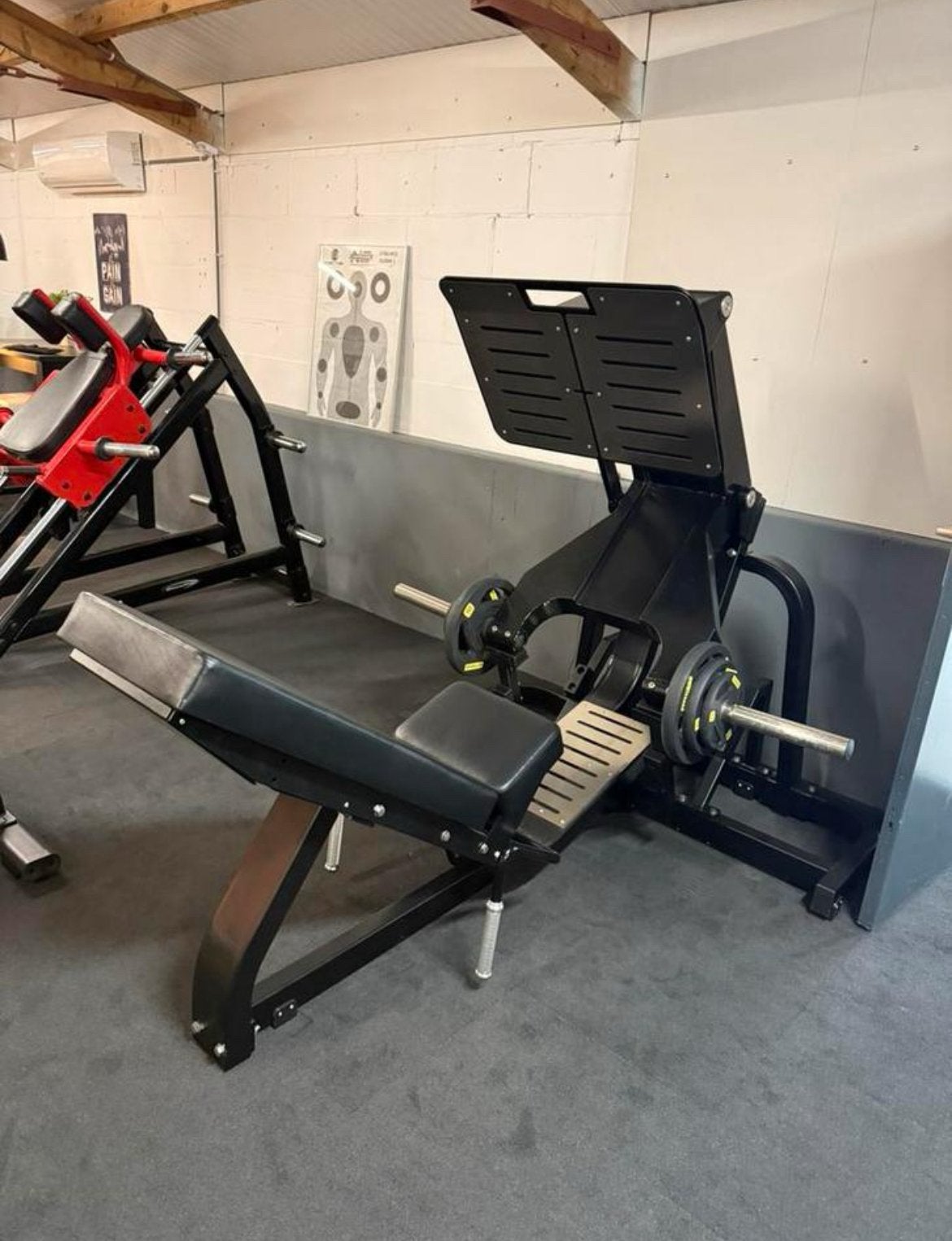 Plate loaded Squatpress / legpress / beinpresse Nieuw, Sport en Fitness, Ophalen, Gebruikt, Benen, Overige typen