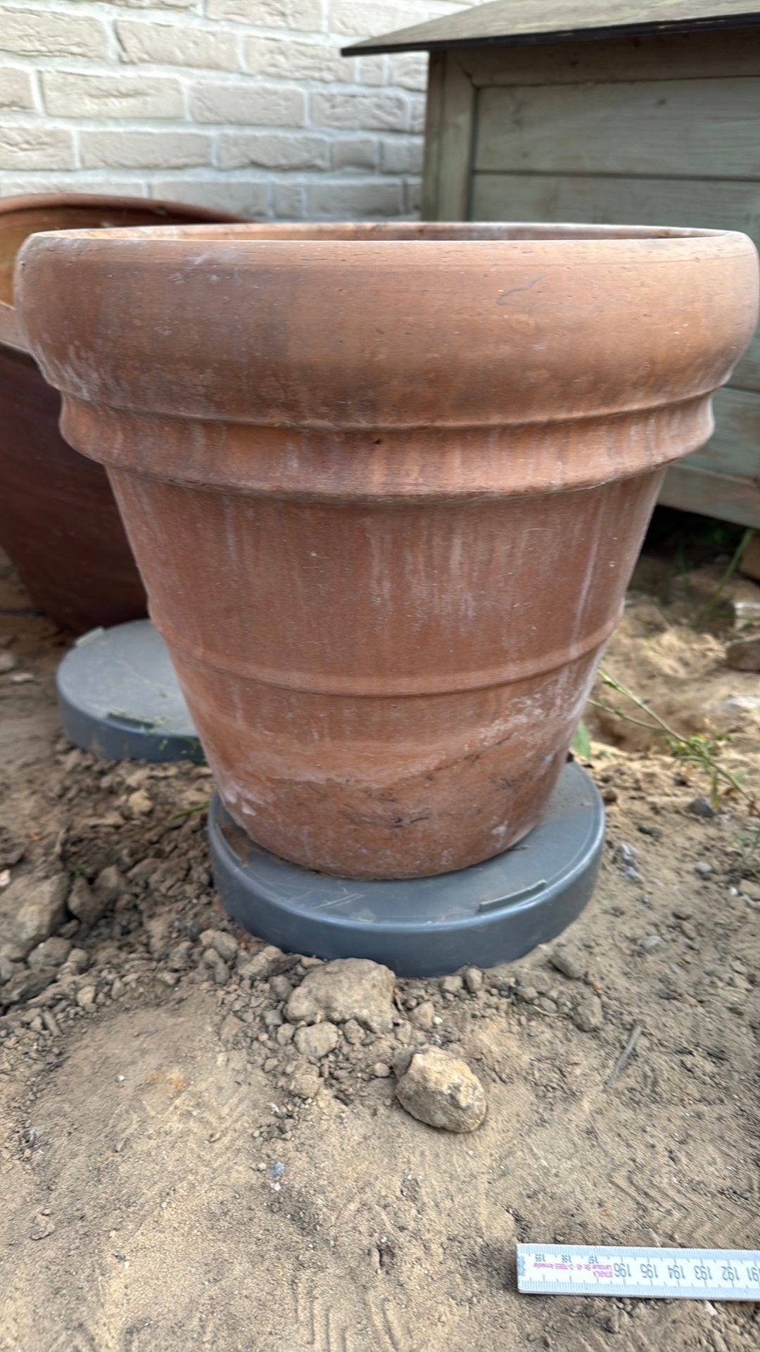 Originele Bitossi terracotta bloempot, Tuin en Terras, Gebruikt, Rond, Minder dan 40 cm, Tuin