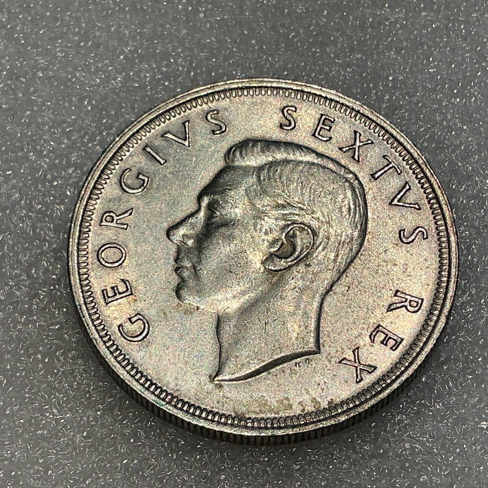 Zuid Afrika 5 shillings 1952 zilver, Ophalen of Verzenden, Zilver