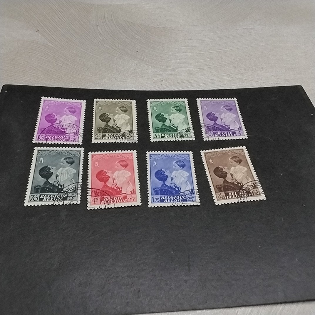 BELGIE 447/454 gestempeld met cote 14,00 €, Ophalen of Verzenden, Gestempeld