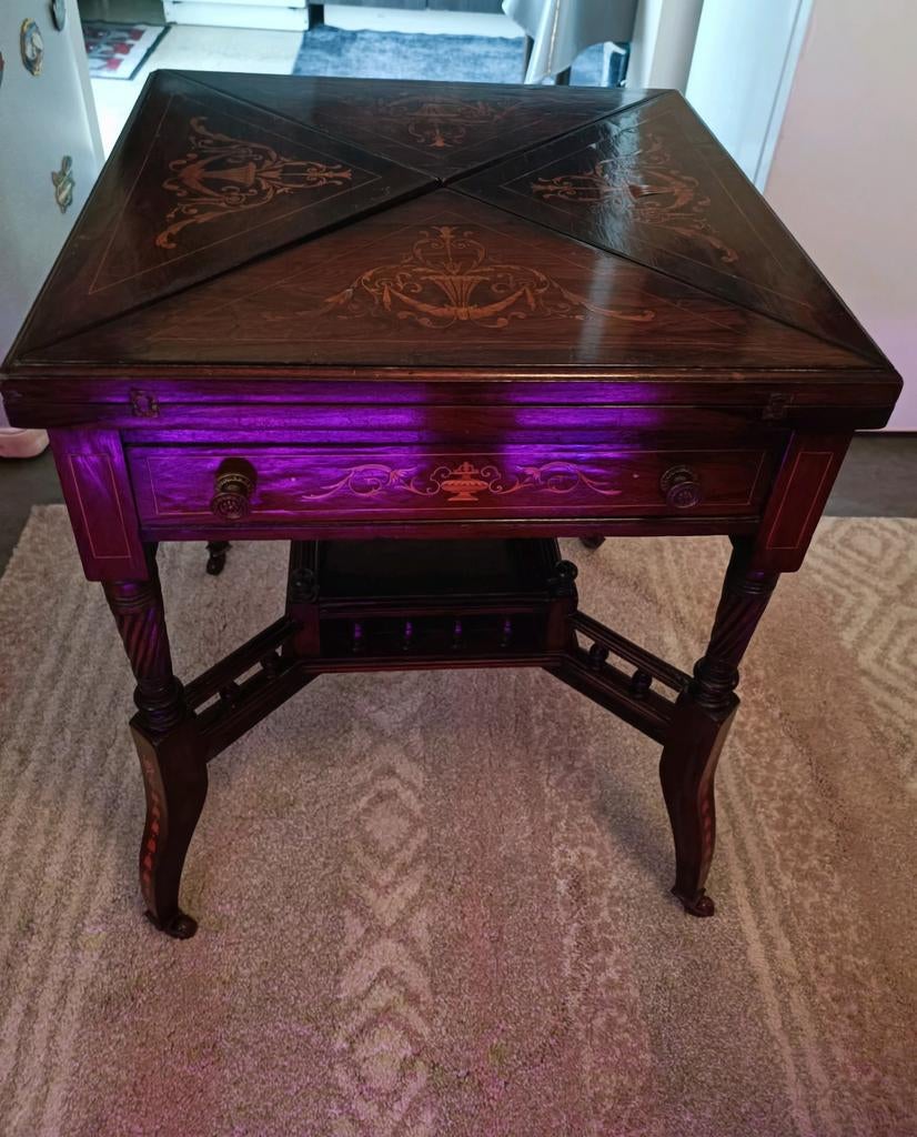 Table de jeu, Antiquités & Art, Antiquités | Meubles | Tables, Enlèvement