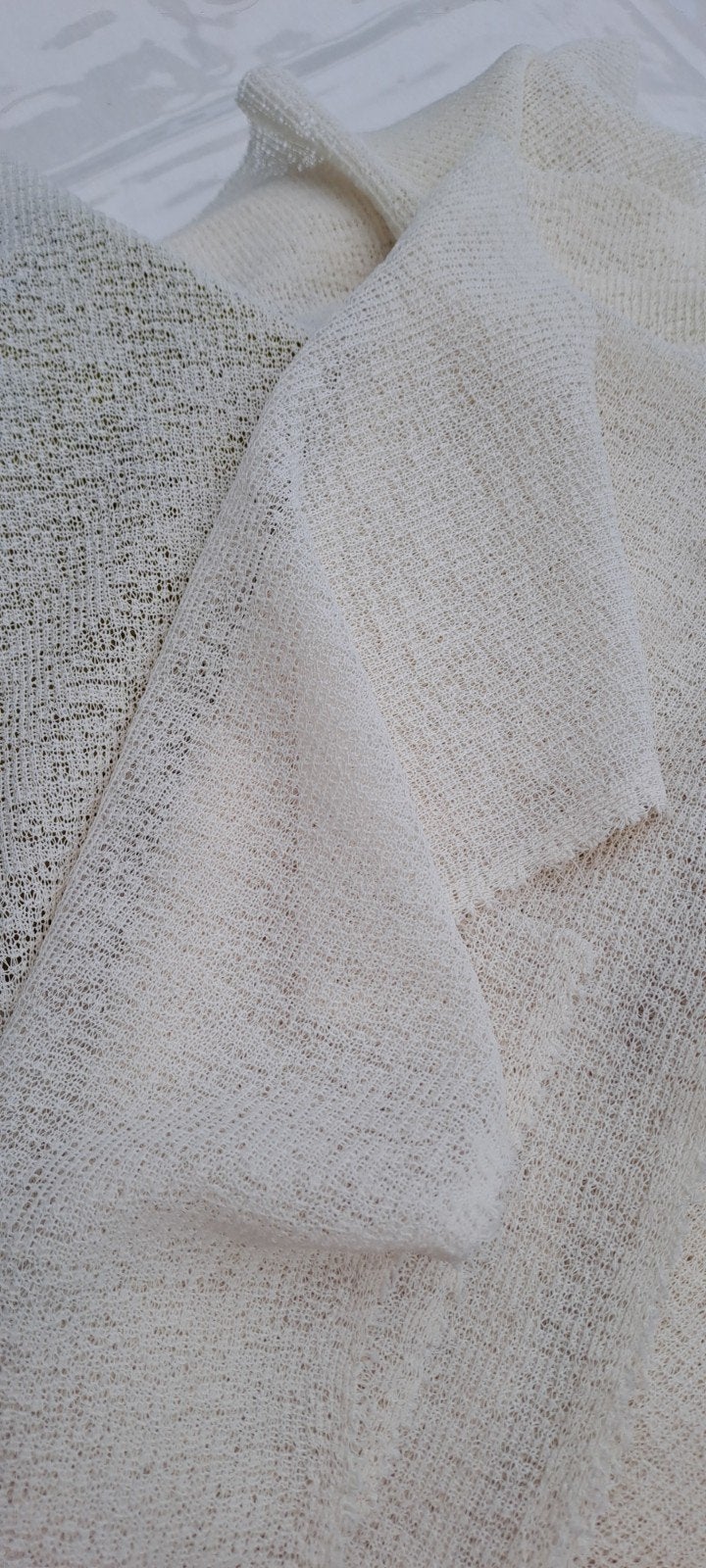 3,50m stokinette stof( dunne beige stof), Hobby en Vrije tijd, Ophalen of Verzenden, Beige