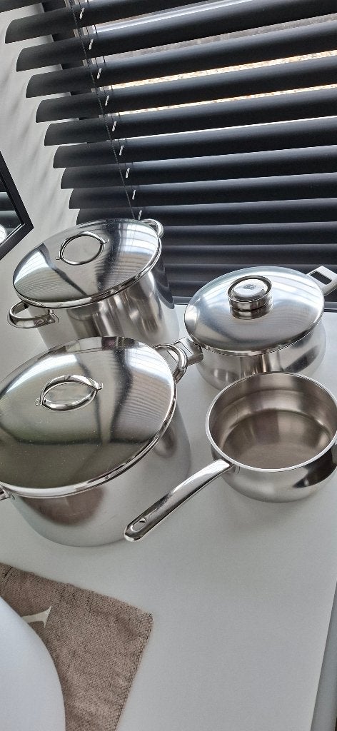 Demeyere kookpotten set., Inox, Enlèvement, Casserole ou Cocotte-minute, Plaque céramique