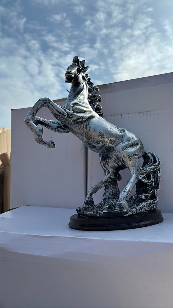 Beeld paard zilverkleur, Enlèvement, Neuf