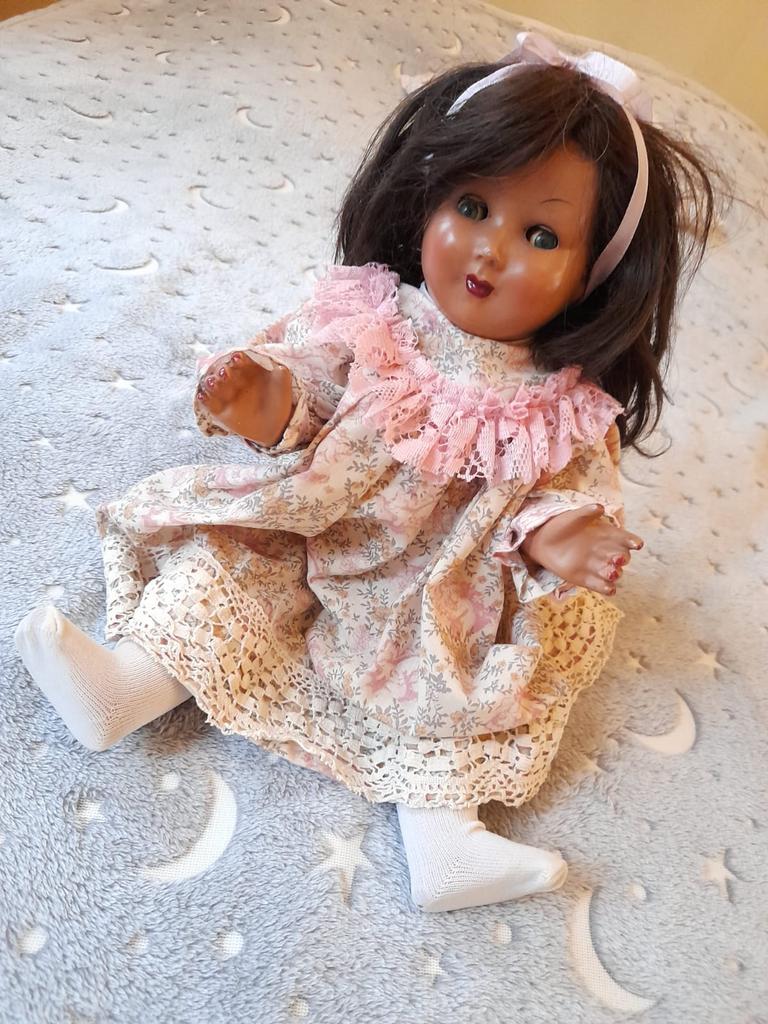Antieke vintage pop met antieke jurk, Ophalen, Gebruikt, Pop