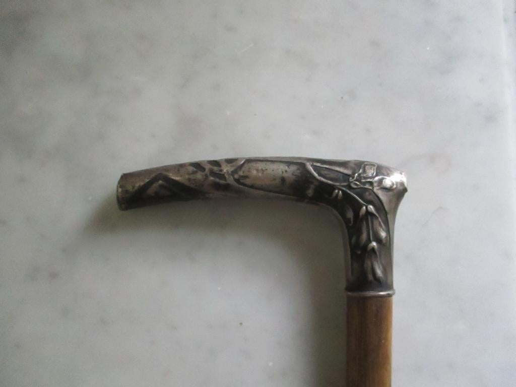 Poignée de canne argent art nouveau, Ophalen of Verzenden, Gebruikt