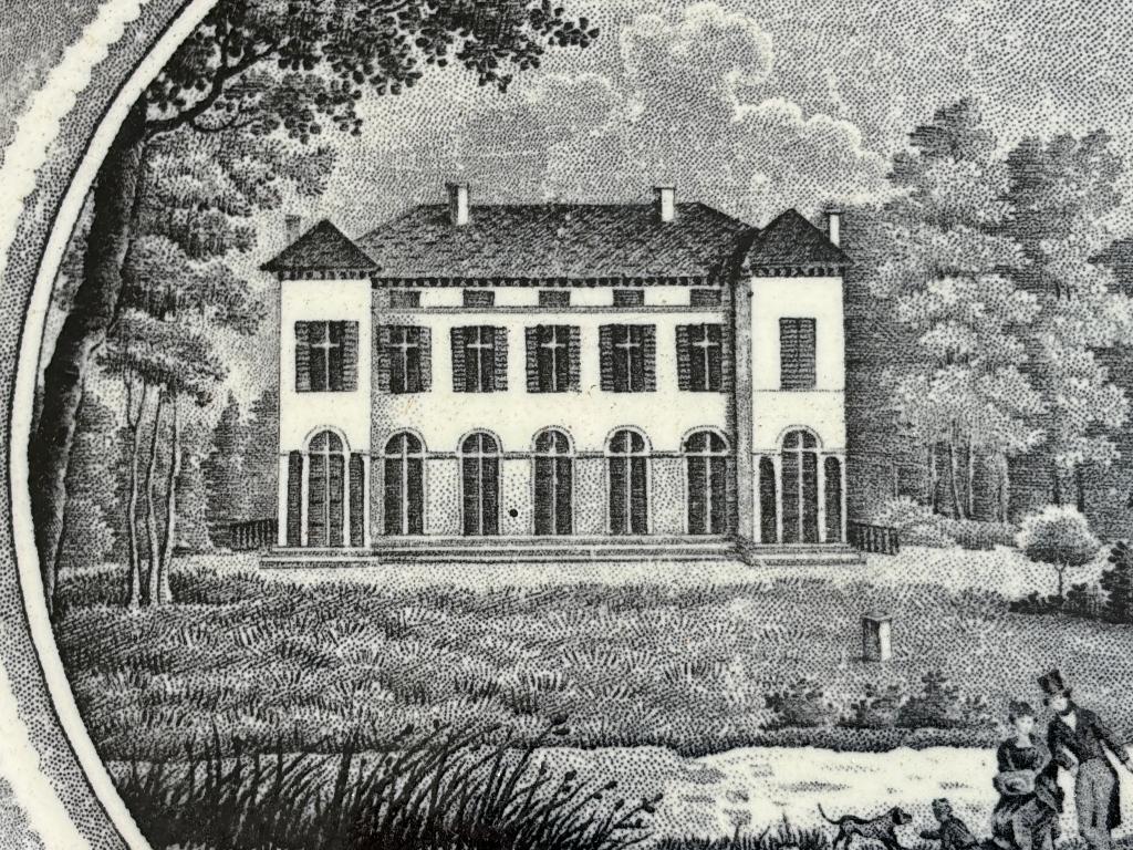 Château de SCHIPLAECKEN assiette P. J. BOCH 1823 MALINES, Envoi
