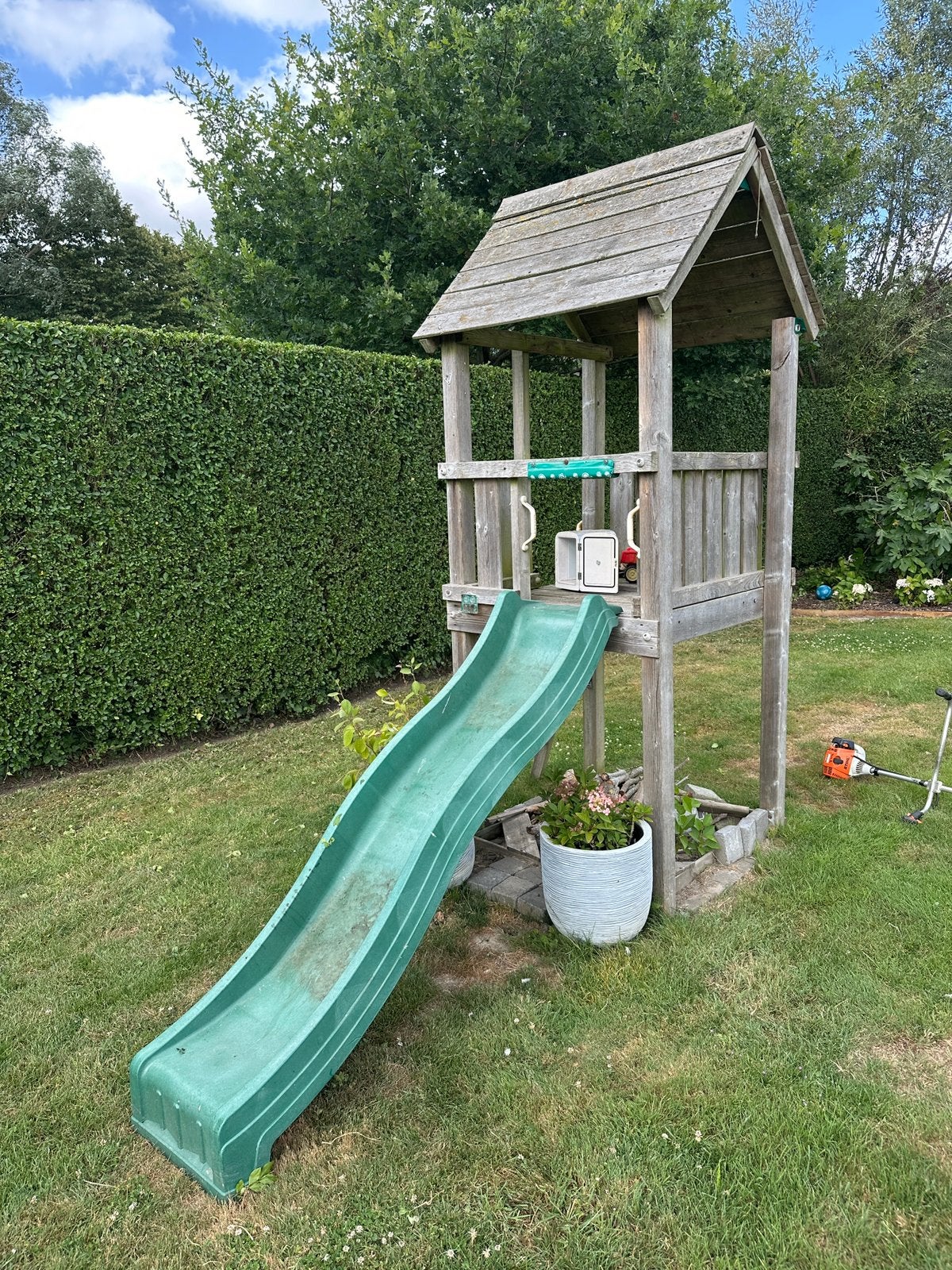Speeltoren met glijbaan Jungle Gym., Enfants & Bébés, Jouets | Extérieur | Aires de jeux, Enlèvement, Utilisé, Toboggan