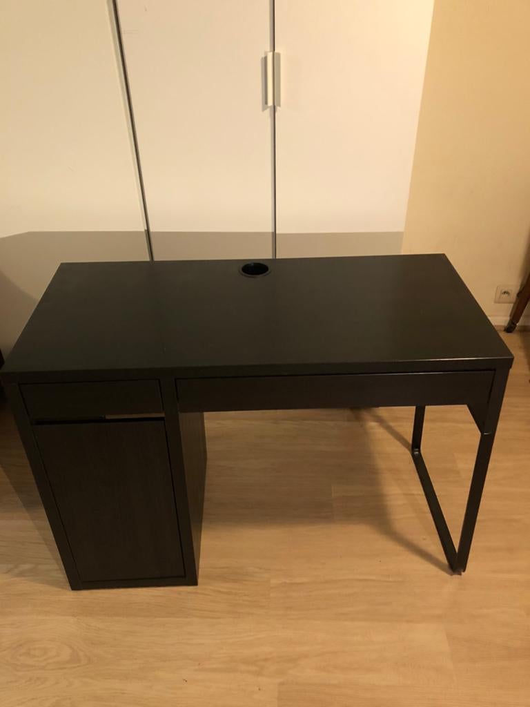 Bureau noir Micke lkea, Classique, Comme neuf, IKEA, Avec tiroirs