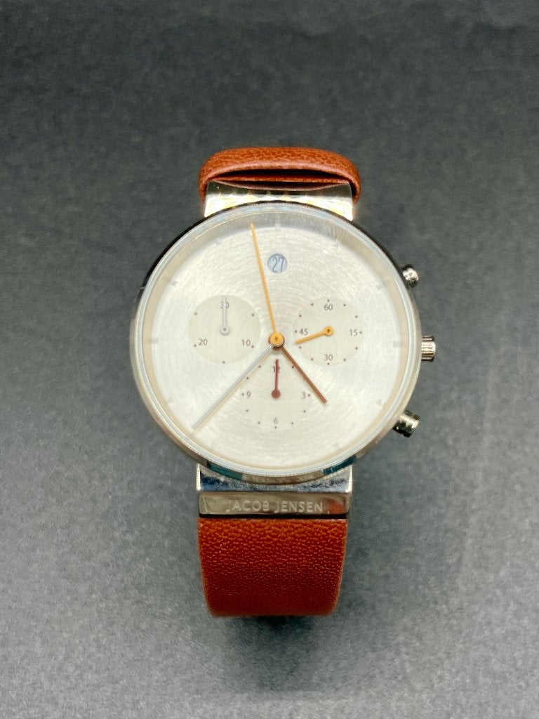 Jacob Jensen - Heren Chronograaf - Model 606, Handtassen en Accessoires, Horloges | Antiek, Overige materialen, Met bandje, Polshorloge