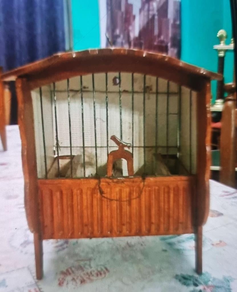 Cage à pinson, Gebruikt, Hout, Vogelkooi