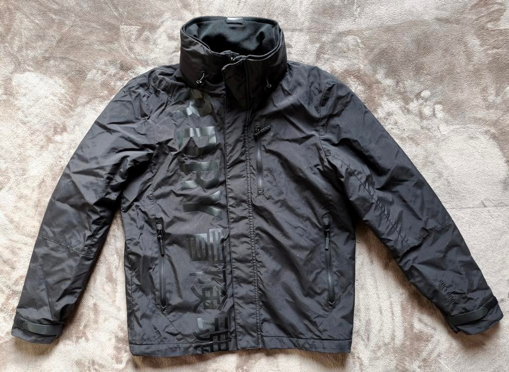 Windjack: Superdry - maat M - waterproof, Maat 48/50 (M), Zwart, Ophalen of Verzenden, Zo goed als nieuw