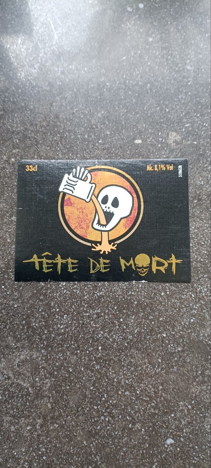 bieretiket tete de mort br du Bocq purnrode, Collections, Enlèvement ou Envoi