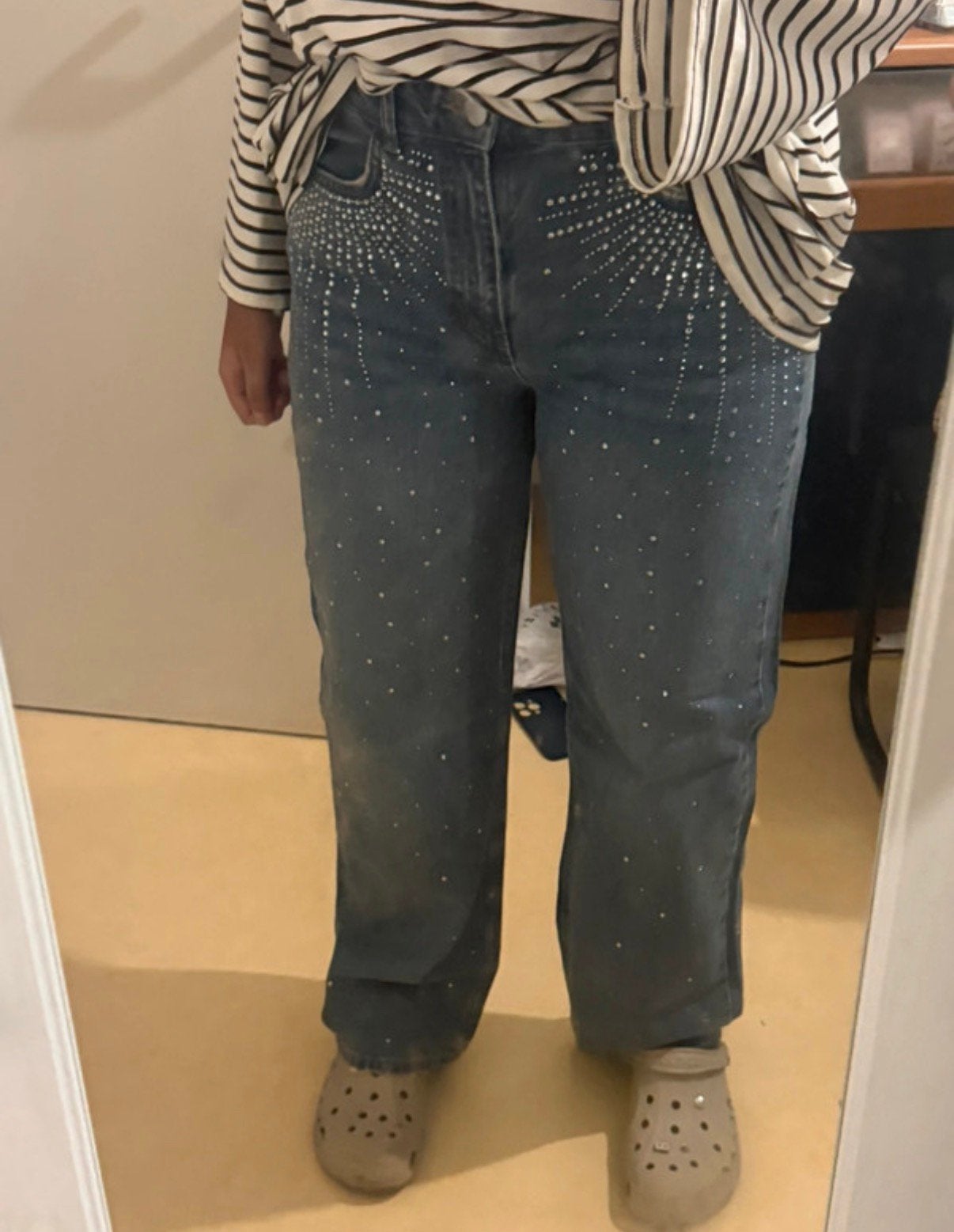 Pantalon a paillette, Kleding | Dames, Maat 38/40 (M), Blauw, Nieuw, Ophalen of Verzenden