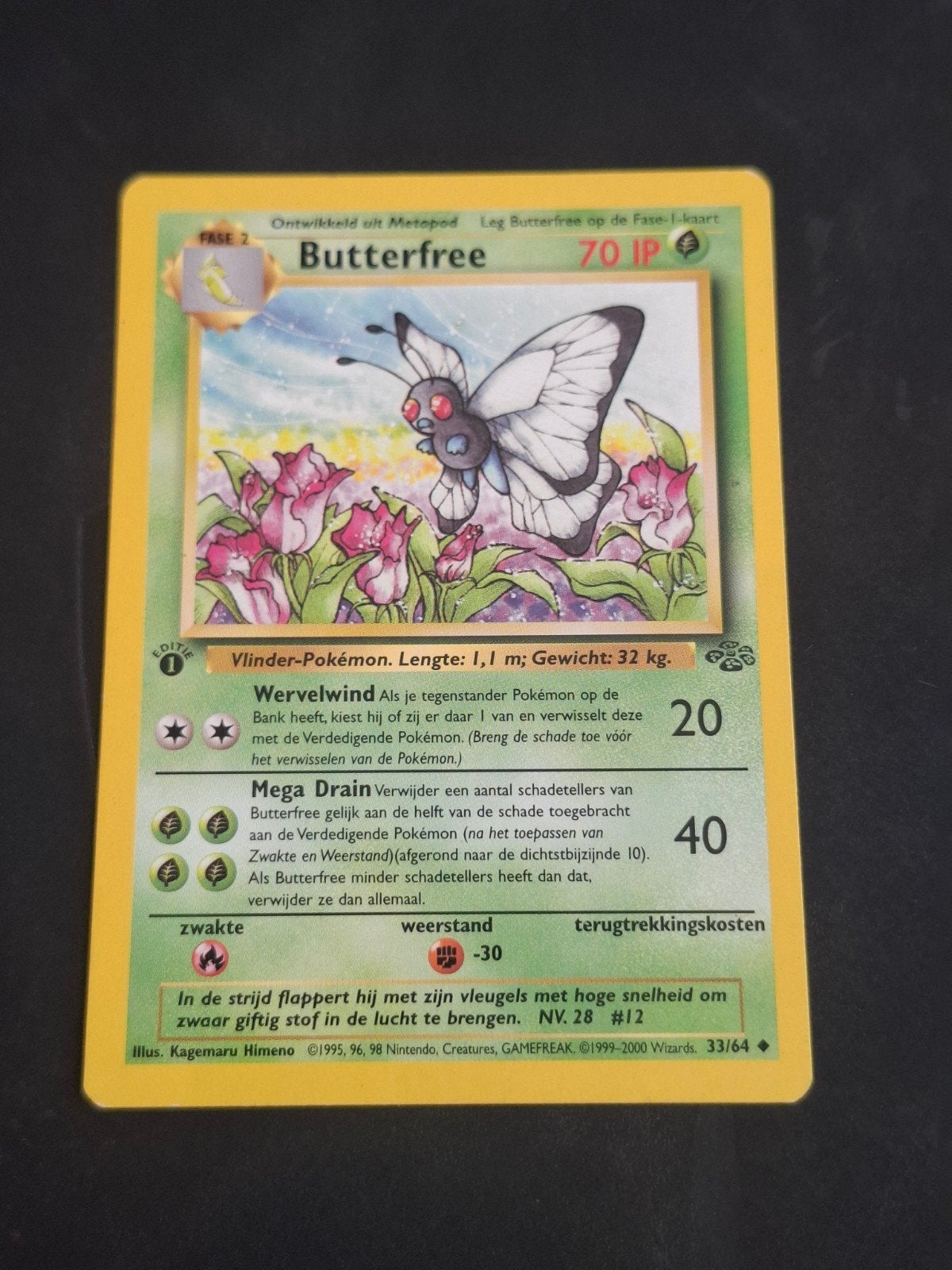 Butterfree 1re édition 33/64 (anglais) — Jungle Set — Nouvea, Enlèvement ou Envoi