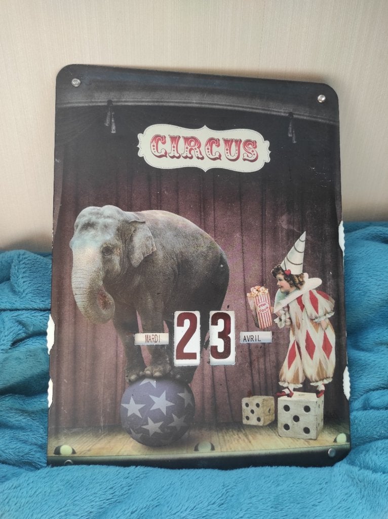 Circus kalender vintage retro stijl frans ophangbaar, Enlèvement, Maison et Meubles