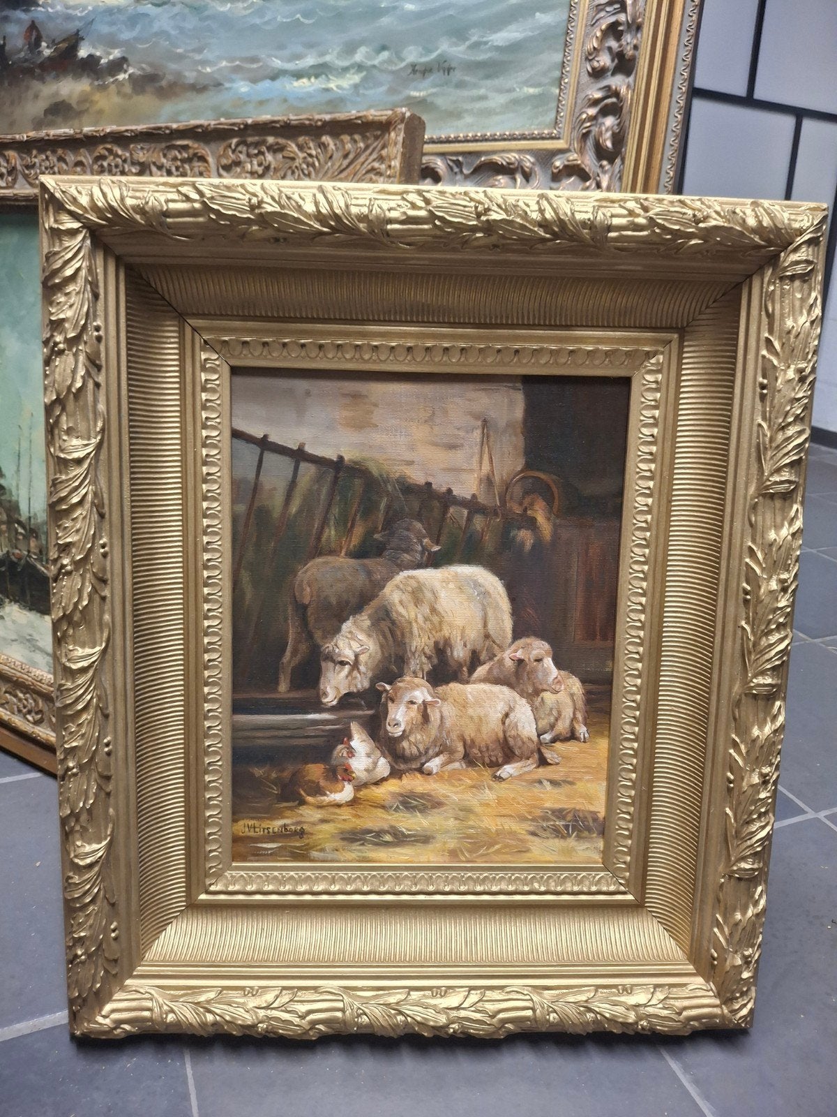 Schapen in de stal, Antiek en Kunst, Ophalen of Verzenden