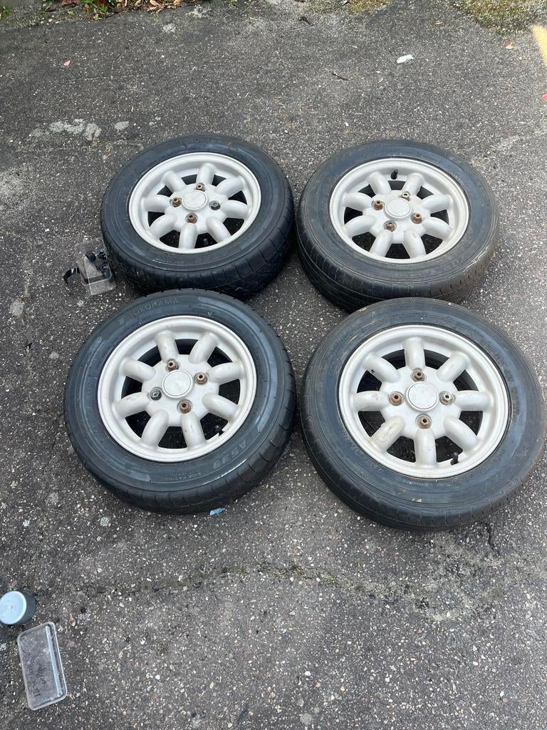 Classic mini velgen 12x4,5 (incl bouten), Auto-onderdelen, Ophalen, 12 inch, Velg(en)