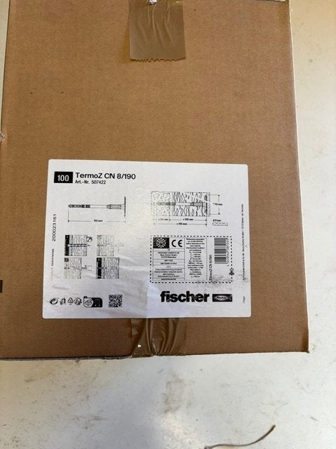 Isolatiepluggen Fischer 19 cm, Ophalen, Nieuw