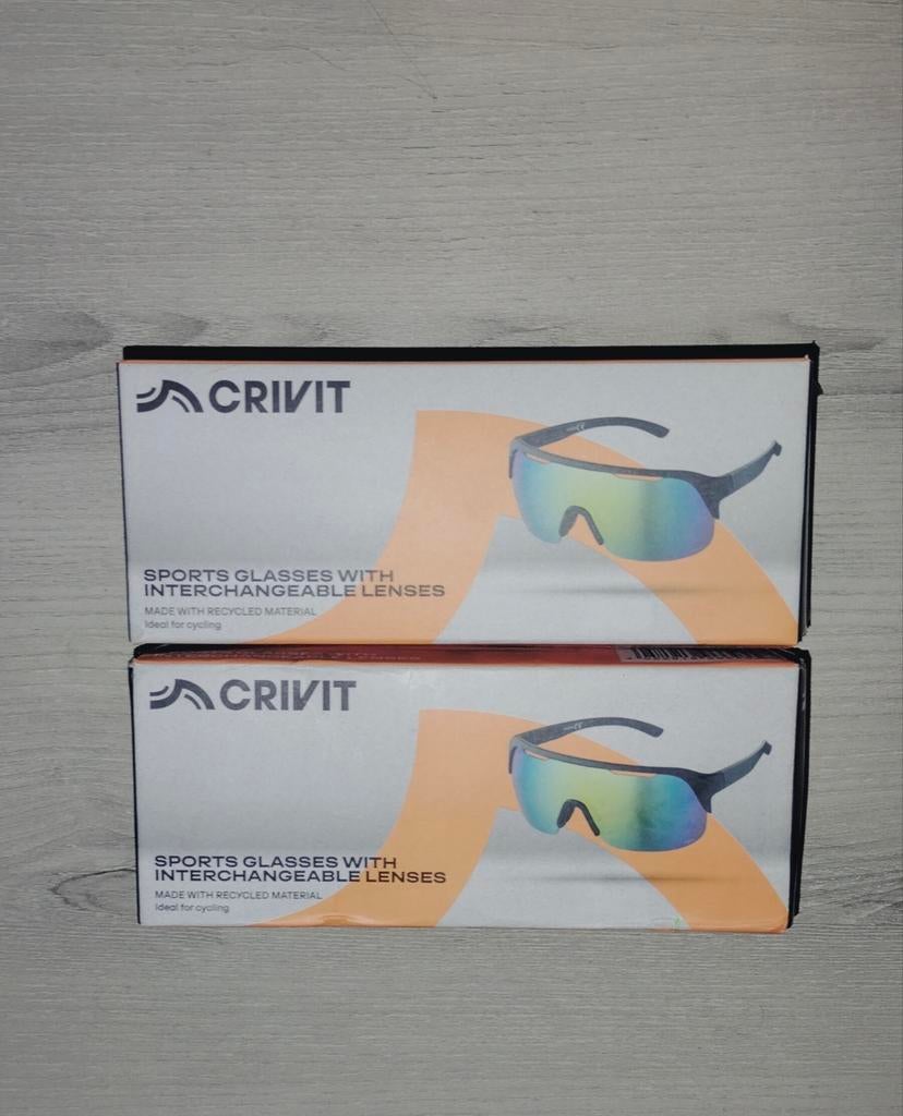 Kit vélo Crivit — lampe de vélo LED + 2 lunettes de sport (a, Enlèvement, Neuf
