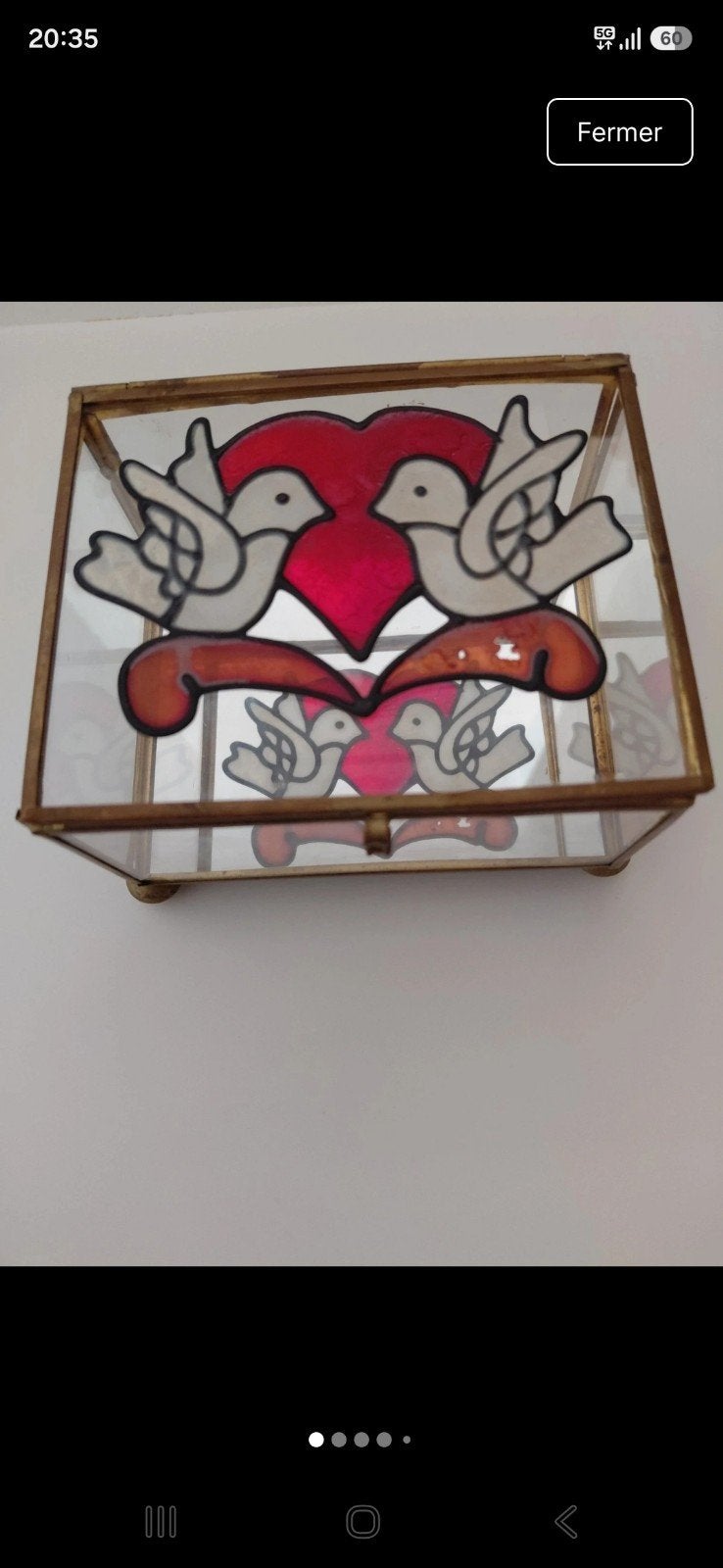 Boîte à  bijoux miroir romantique