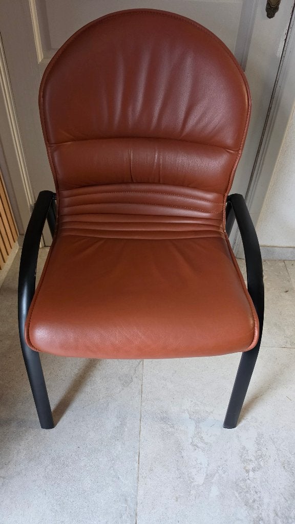 Giroflex leren bureaustoel - Vintage en ergonomisch, Huis en Inrichting, Bureaustoelen, Ophalen, Ergonomisch, Zo goed als nieuw